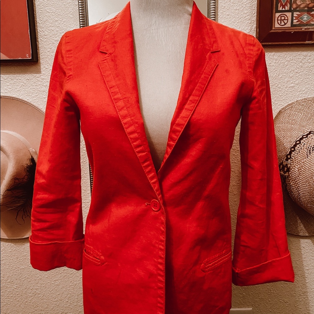 Red Blazer perfect for fall!